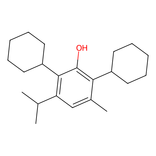 2,6-Dicyclohexyl-5-isopropyl-m-cresol structure
