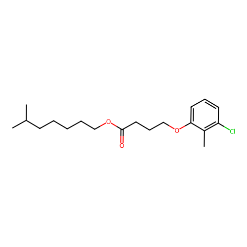 6-Methylheptyl 4-(chloro-2-methylphenoxy)butyrate structure