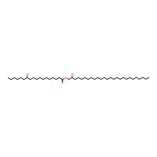 2-Hydroxyhexacosyl 12-hydroxyoctadecanoate structure