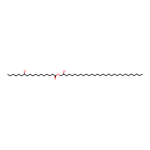 2-Hydroxytriacontyl 12-hydroxyoctadecanoate structure