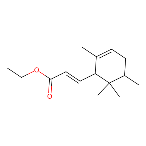 Ethyl 3-(2,5,6,6-tetramethyl-2-cyclohexen-1-yl)-2-propenoate structure