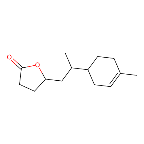 Dihydro-5-[2-(4-methyl-3-cyclohexen-1-YL)propyl]furan-2(3H)-one structure