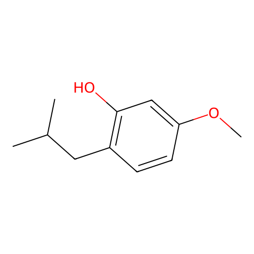 2-Isobutyl-5-methoxyphenol structure