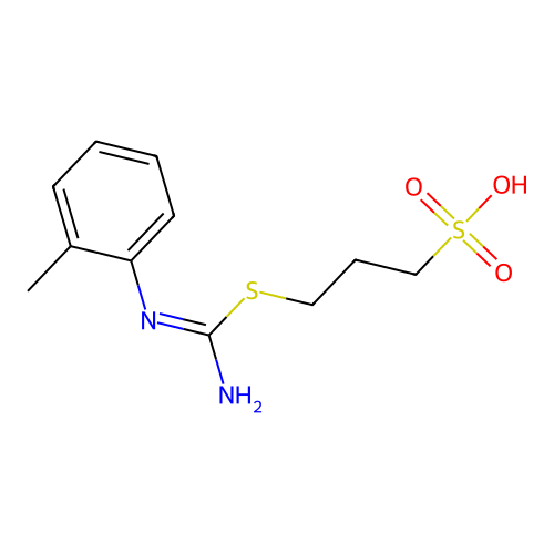 3-((Imino(methylphenylamino)methyl)thio)propanesulphonic acid structure