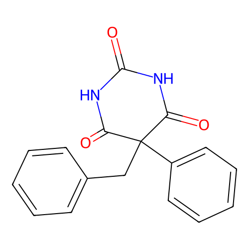 5-Benzyl-5-phenylbarbituric acid structure