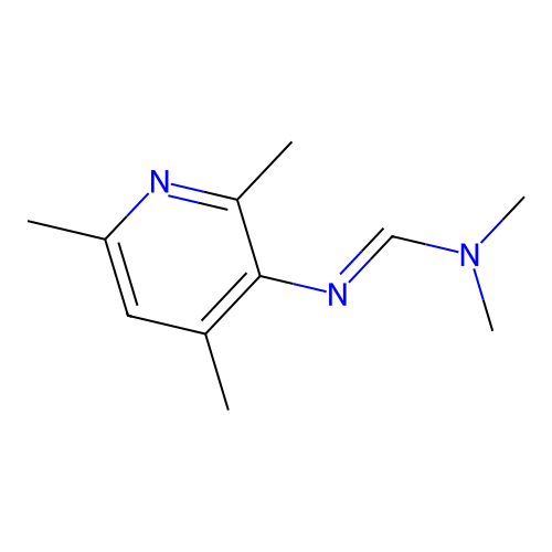 N,N-Dimethyl-N'-(2,4,6-trimethyl-3-pyridyl)formamidine structure