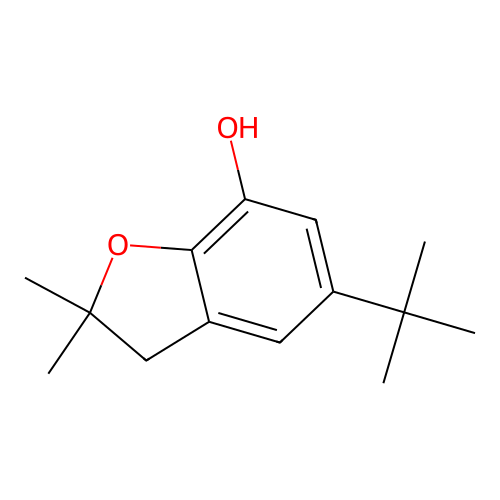 5-(1,1-Dimethylethyl)-2,3-dihydro-2,2-dimethyl-7-benzofuranol structure