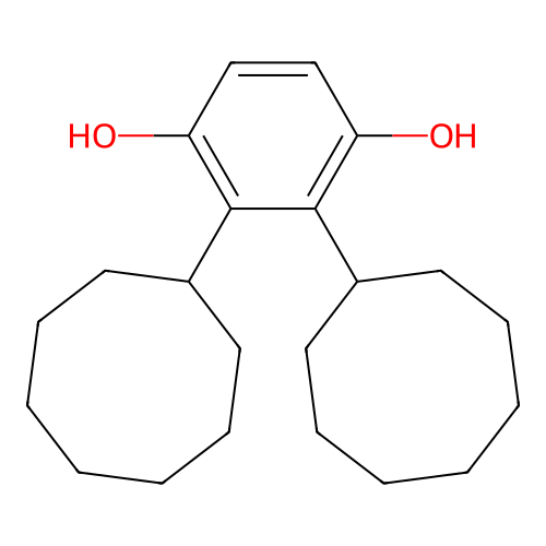 Dicyclooctylhydroquinone structure
