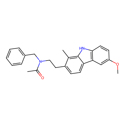 N-[2-(6-Methoxy-1-methyl-9H-carbazol-2-yl)ethyl]-N-(phenylmethyl)acetamide structure