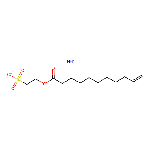 Ammonium 2-sulphonatoethyl undec-10-enoate structure