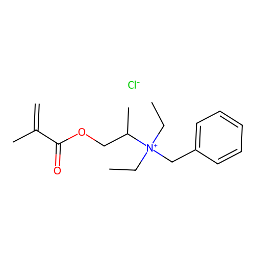 Benzyldiethyl(1-methyl-2-((2-methyl-1-oxoallyl)oxy)ethyl)ammonium chloride structure