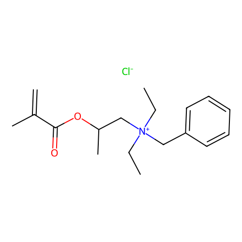Benzyldiethyl(2-((2-methyl-1-oxoallyl)oxy)propyl)ammonium chloride structure