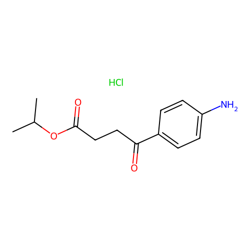 Isopropyl 3-(4-aminobenzoyl)propionate hydrochloride structure