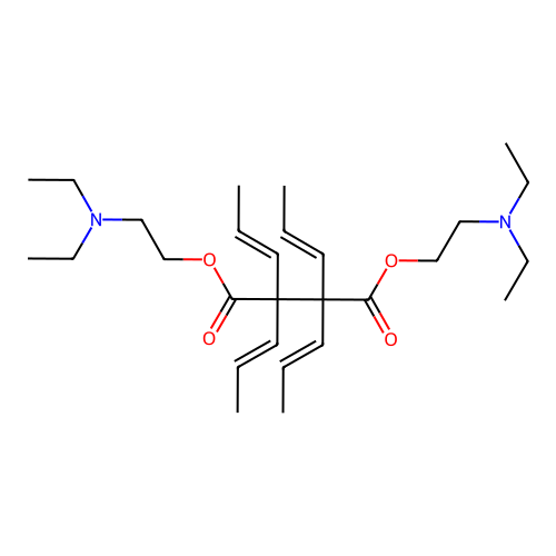 Bis[2-(diethylamino)ethyl] 2,2,3,3-tetrakis(prop-1-enyl)butanedioate structure
