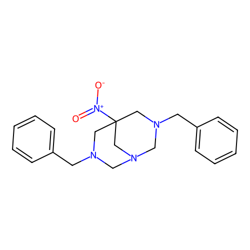 3,7-Dibenzyl-5-nitro-1,3,7-triazabicyclo[3.3.1]nonane structure