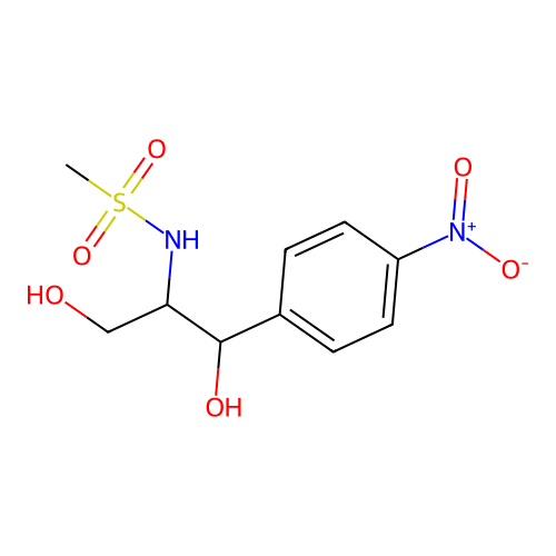 N-(2-Hydroxy-1-(hydroxymethyl)-2-(4-nitrophenyl)ethyl)methanesulphonamide structure