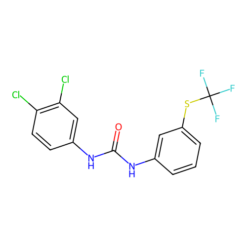 1-(3,4-Dichlorophenyl)-3-(3-((trifluoromethyl)thio)phenyl)urea structure