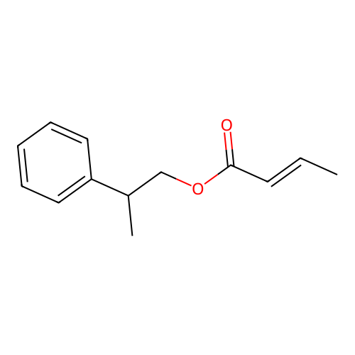 2-Phenylpropyl but-2-enoate structure