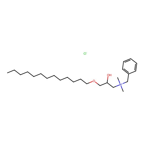 Benzyl(2-hydroxy-3-(tridecyloxy)propyl)dimethylammonium chloride structure