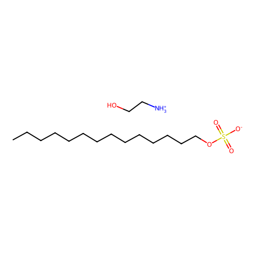 2-Hydroxyethylazanium;tetradecyl sulfate structure