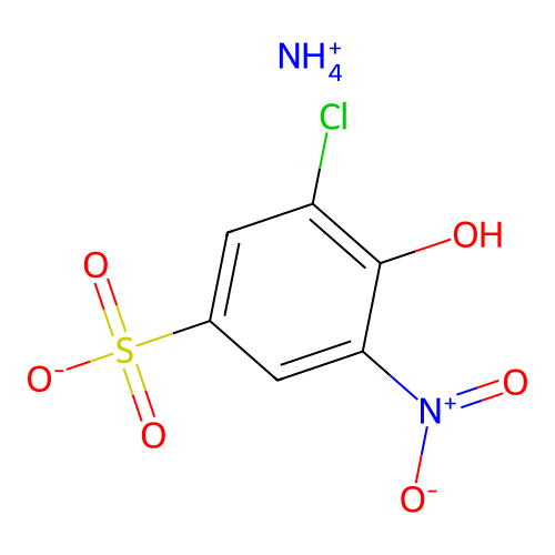 Ammonium 3-chloro-4-hydroxy-5-nitrobenzenesulphonate structure