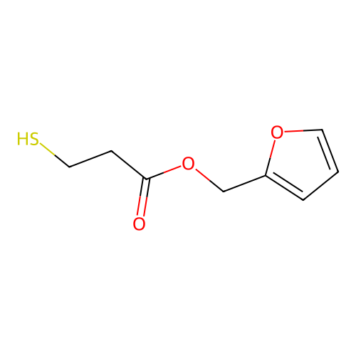 Furfuryl 3-mercaptopropionate structure