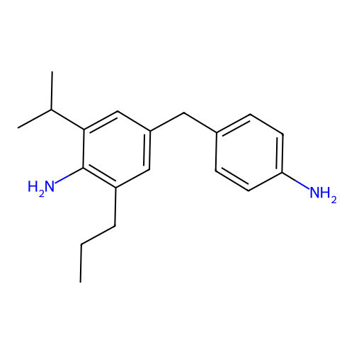 4-((4-Aminophenyl)methyl)-2-isopropyl-6-propylaniline structure