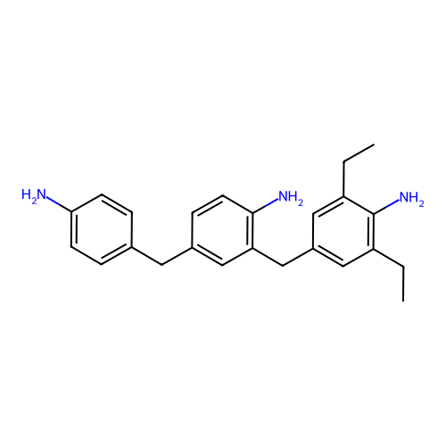 2-((4-Amino-3,5-diethylphenyl)methyl)-4-((4-aminophenyl)methyl)aniline structure