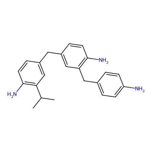 4-((4-Amino-3-isopropylphenyl)methyl)-2-((4-aminophenyl)methyl)aniline structure
