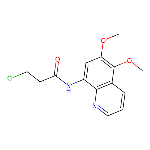 3-Chloro-N-(5,6-dimethoxyquinolin-8-yl)propanimidic acid structure