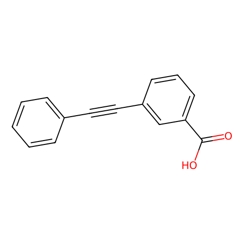 3-苯乙炔基苯甲酸 structure