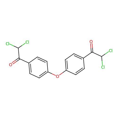 Ethanone, 1,1'-(oxydi-4,1-phenylene)bis[2,2-dichloro- structure