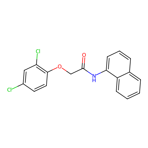 Acetamide, 2-(2,4-dichlorophenoxy)-N-1-naphthalenyl- structure