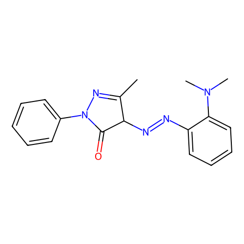 4-((2-(Dimethylamino)PH)diazenyl)-5-methyl-2-phenyl-2,4-dihydro-3H-pyrazol-3-one structure