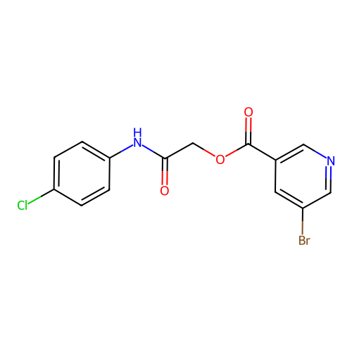 [2-(4-Chloroanilino)-2-oxoethyl] 5-bromopyridine-3-carboxylate structure