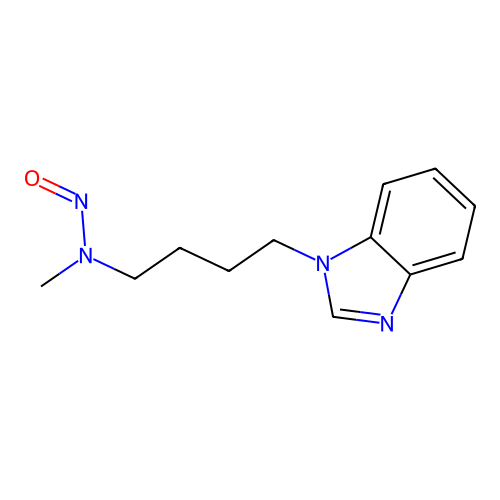 N-[4-(1H-Benzimidazol-1-yl)butyl]-N-methylnitrous amide structure