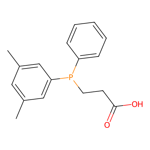 3-(Phenyl(3,5-xylyl)phosphino)propionic acid structure