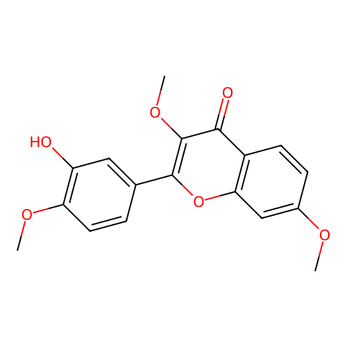 2-(3-Hydroxy-4-methoxyphenyl)-3,7-dimethoxy-4H-chromen-4-one structure