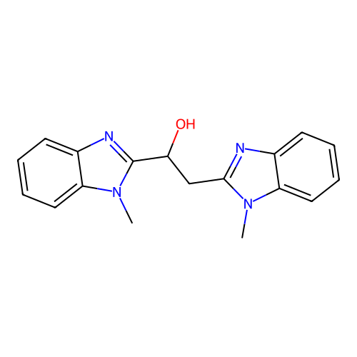 1,2-bis(1-methyl-1H-benzimidazol-2-yl)ethanol structure