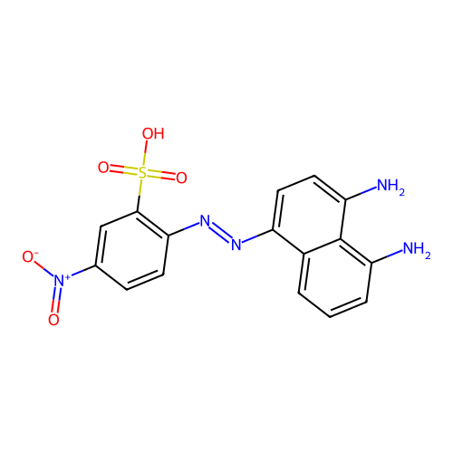 2-((4,5-Diamino-1-naphthyl)azo)-5-nitrobenzenesulphonic acid structure