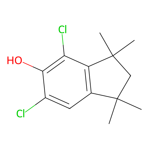 4,6-Dichloro-1,1,3,3-tetramethylindan-5-ol structure