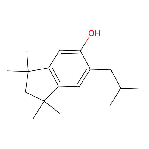 6-Isobutyl-1,1,3,3-tetramethylindan-5-ol structure