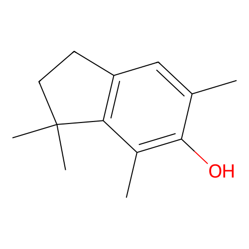 3,3,4,6-Tetramethylindan-5-ol structure