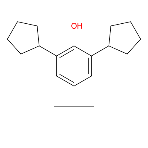 4-tert-Butyl-2,6-dicyclopentylphenol structure