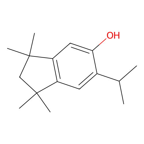 6-Isopropyl-1,1,3,3-tetramethylindan-5-ol structure