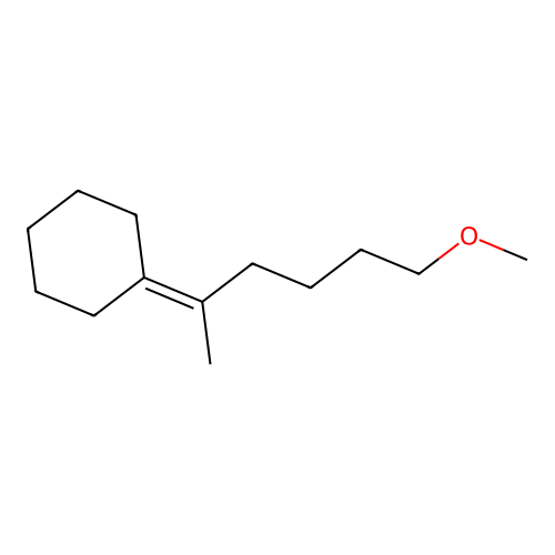 (5-Methoxy-1-methylpentylidene)cyclohexane structure