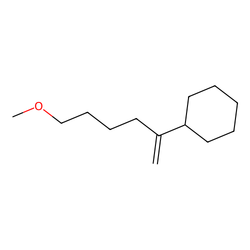 (5-Methoxy-1-methylenepentyl)cyclohexane structure