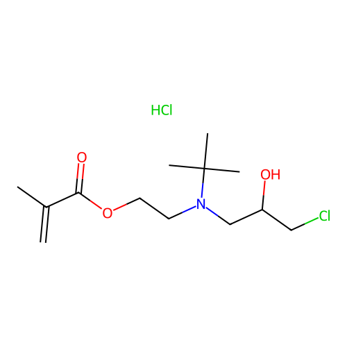 2-((tert-Butyl)(3-chloro-2-hydroxypropyl)amino)ethyl methacrylate hydrochloride structure
