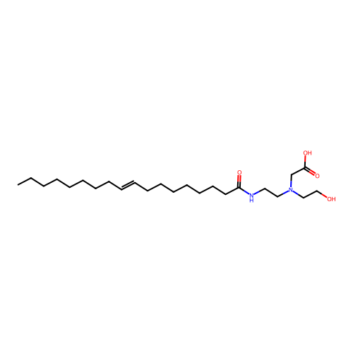 2-[2-Hydroxyethyl-[2-(octadec-9-enoylamino)ethyl]amino]acetic acid structure