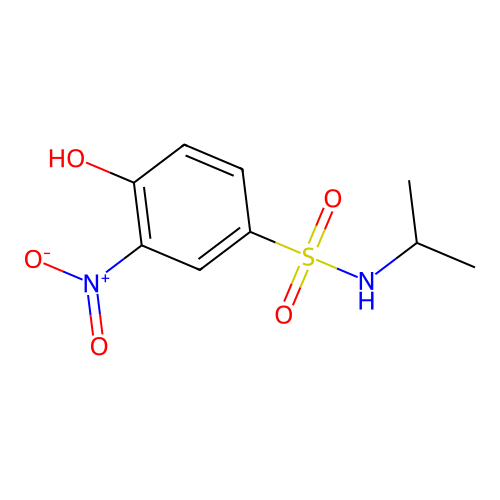 4-Hydroxy-N-isopropyl-3-nitrobenzenesulphonamide structure